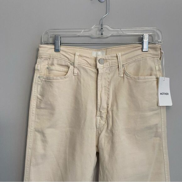 Mother High Waisted Rascal Ankle Frey Jeans in Chalk it Up - Picture 2 of 9